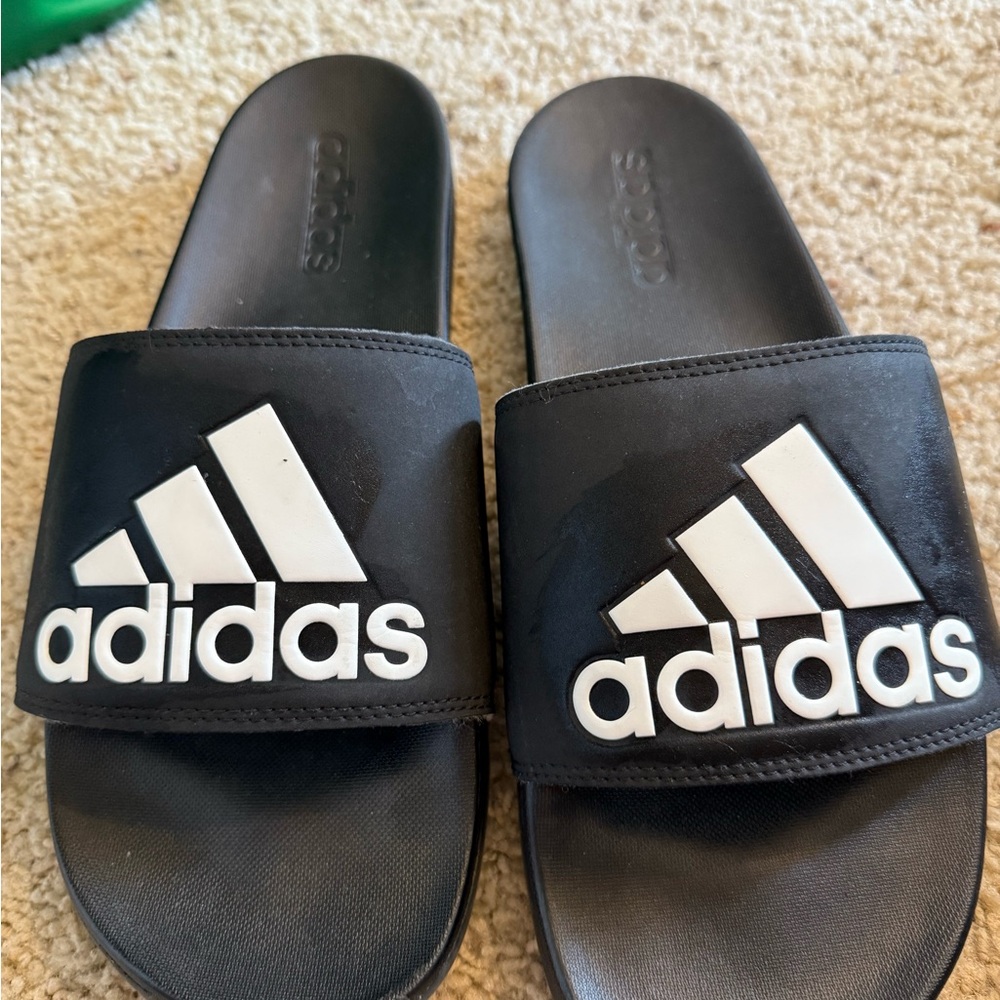 Adidas Black and White Logo Slides